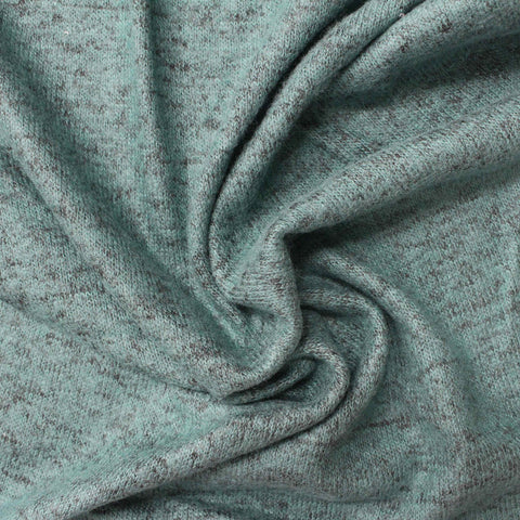 Light Blue Marl Chunky Knit, Viscose-Poly, 189 gsm