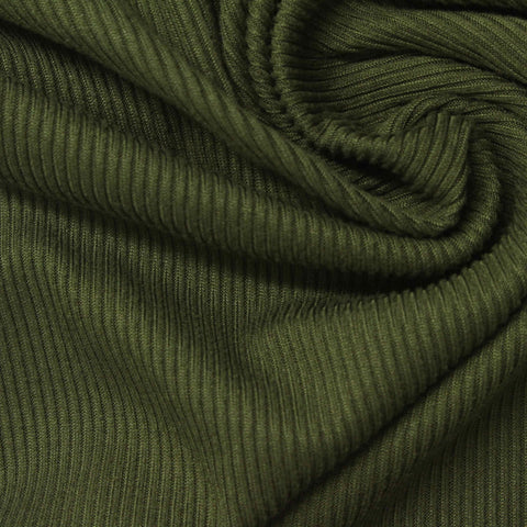 Brushed Polyester Stretch Milk Silk Knit Fabric, 200 gsm, 160 cm — Green