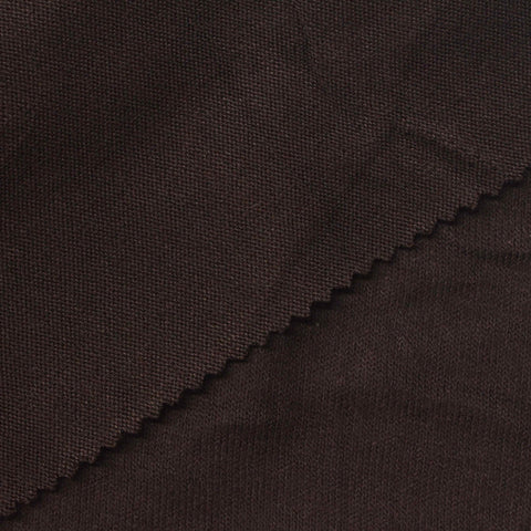 Brushed Viscose Polyester Stretch Chunky Knit Fabric, 190 gsm, 156 cm — Brown