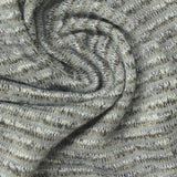 Heathered Grey Horizontal-Stripe Knit, Poly-Viscose — photo 2