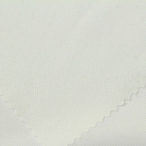 100% Polyester Piqué Knit Fabric, 160 gsm, 160 cm — White