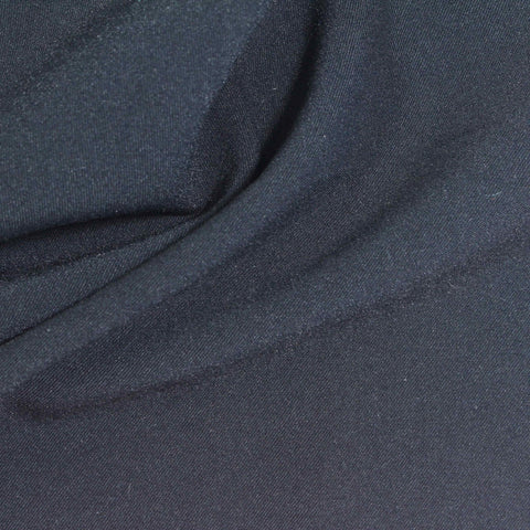 Polyester Viscose Stretch Twill Fabric, 230 gsm, 150 cm — Navy