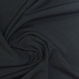 Polyester Stretch Linen-Look Fabric, 230 gsm, 160 cm — Black — photo 2