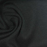 Brushed Polyester Cotton French Terry Fabric, 230 gsm, 160 cm — Black — photo 2