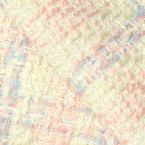Cream Plaid Bouclé, Acrylic-Poly