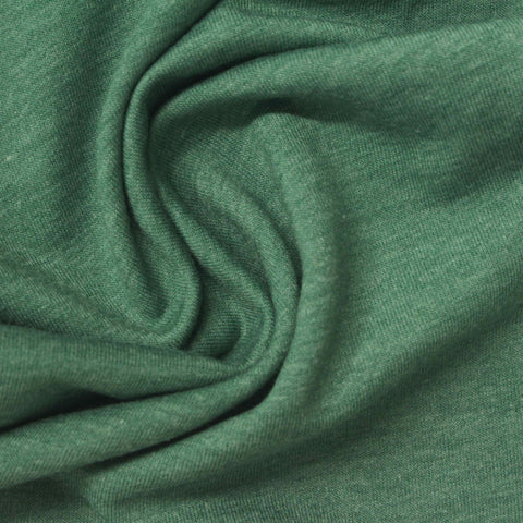 Heather Green Marl French Terry, Poly-Viscose