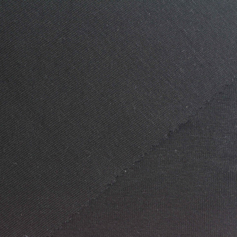 Rib Knit Fabric, 290 gsm, 165 cm — Black