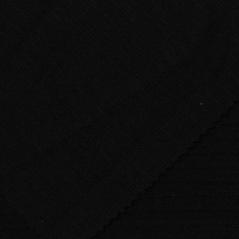 Polyester Viscose Stretch Knit Fabric, 240 gsm, 185 cm — Black, ref EF-238138