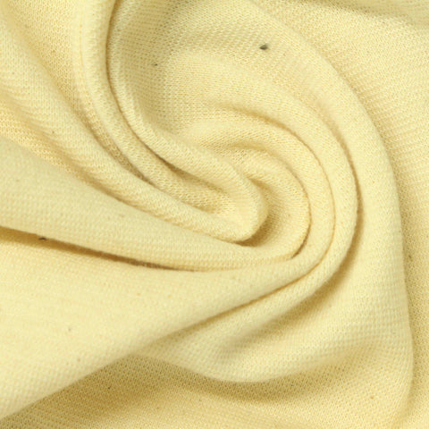 Cotton Stretch Rib Knit Fabric, 230 gsm, 160 cm — Yellow