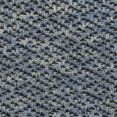 Blue Textured Rib Knit, Poly-Viscose