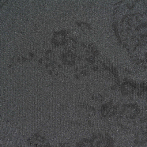 Dark Grey Tone-on-Tone Floral Jacquard, Polyester, 62 gsm