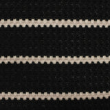 Black Wavy-Stripe Waffle Knit, Poly-Viscose — photo 2