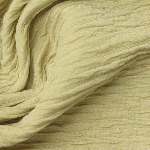 Light Yellow Textured Crepe, Polyester