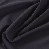 Polyester Stretch ITY Knit Fabric, 210 gsm, 155 cm — Black — photo 2