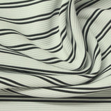 Black Horizontal-Stripe Knit, Polyester — photo 2