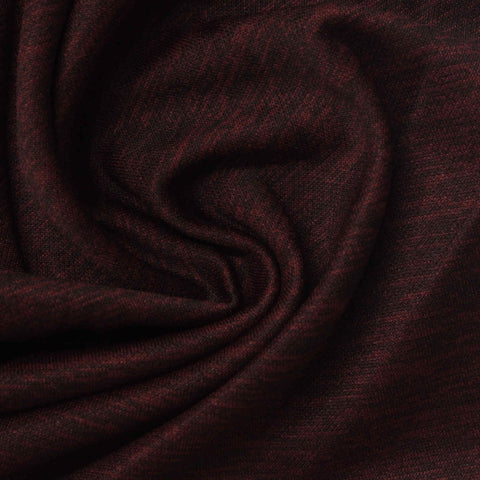 Dark Red Marl Fleece, Polyester, 220 gsm