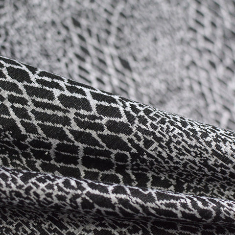Jacquard Polyester Viscose Knit Fabric, 250 gsm, 155 cm — Grey