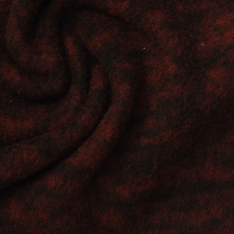 Dark Red Marl Fleece, Polyester, 200 gsm