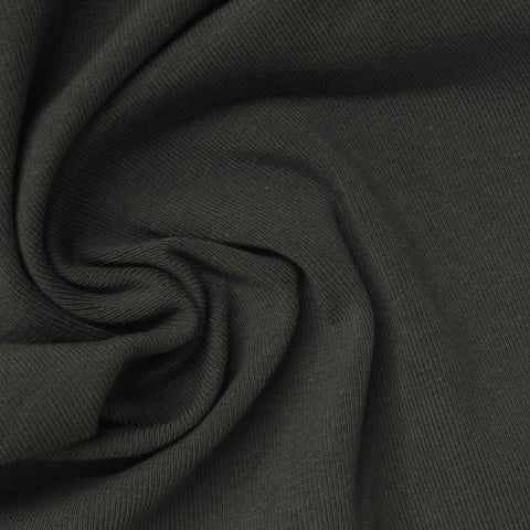 Charcoal Rib Knit, Cotton