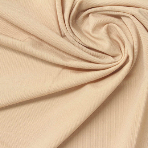 Nylon Stretch Interlock Knit Fabric, 100 gsm, 152 cm — Beige