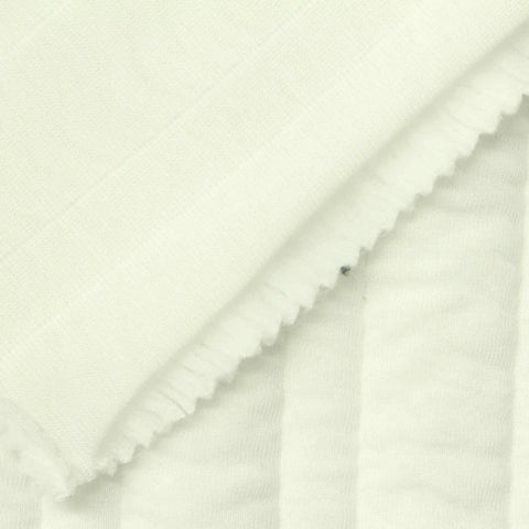 Cream Vertical-Stripe Scuba Knit, Poly-Cotton