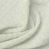 White Chevron Jersey Knit, Polyester — photo 2