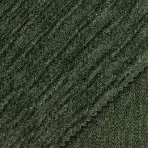 Polyester Stretch Rib Knit Fabric, 240 gsm — Green, ref EF-268295