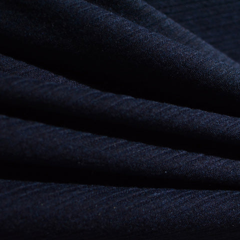 Striped Knit Fabric, 310 gsm, 160 cm — Navy