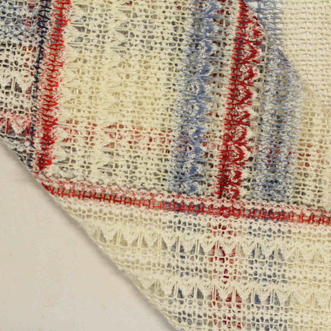 Cream Stripes Chunky Knit, Poly-Viscose