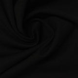 Polyester Stretch Linen-Look Fabric, 200 gsm, 160 cm — Black — photo 2