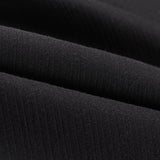 Yarn-Dyed Polyester Stretch Knit Fabric, 340 gsm, 150 cm — Black, ref EF-10752 — photo 2