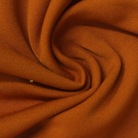Brushed Polyester Stretch French Terry Fabric, 205 gsm, 165 cm — Orange