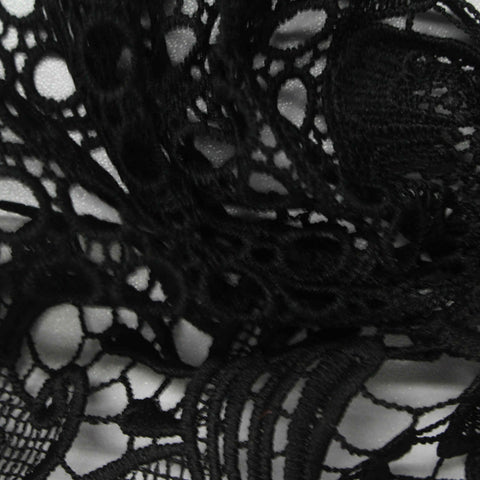 Black Floral Knit, Polyester, 65 cm