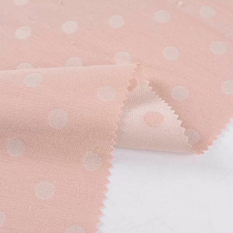 Light Pink Dots Jacquard, Cotton-Poly