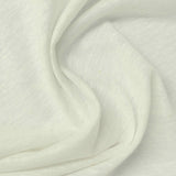 Linen Polyester Piqué Knit Fabric, 200 gsm, 147 cm — White — photo 2