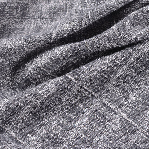 Heather Grey Marl Chunky Knit, Viscose-Poly, 238 gsm