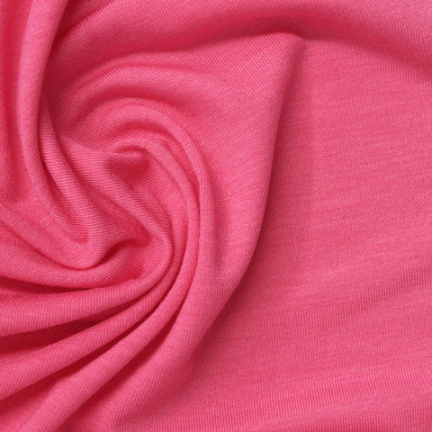 Polyester Modal Stretch Jersey Knit Fabric, 151 gsm, 162 cm — Pink