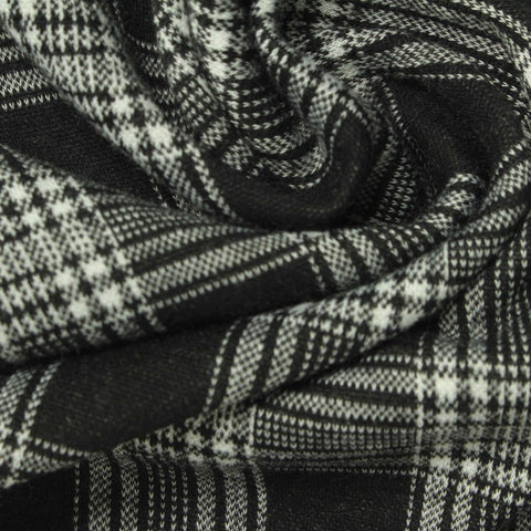 Black Plaid Jacquard, Polyester, 265 gsm