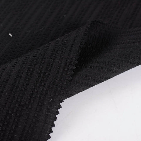 Black Geometric Jacquard, Cotton, 171 gsm