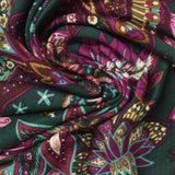 Magenta Floral Knit, Tencel Lyocell — photo 2