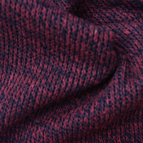 Red Marl Interlock Knit, Poly-Cotton, 330 gsm, 160 cm, ref EF-224549
