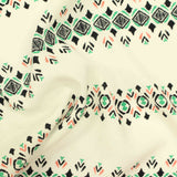 Black Geometric-Band Woven, Viscose — photo 2