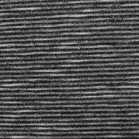 Black Horizontal-Stripe Rib Knit, Poly-Viscose, 270 gsm, 150 cm, ref EF-224330