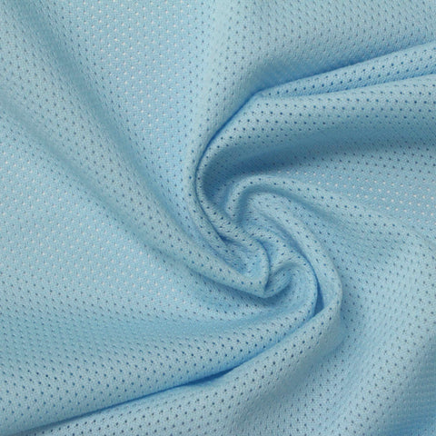 100% Polyester Birdseye Knit Fabric, 125 gsm, 160 cm — Blue