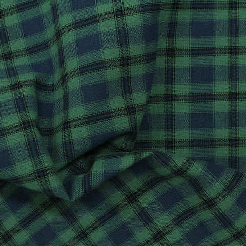 Green Plaid Woven, Cotton