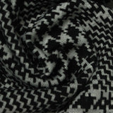 Black Houndstooth Jacquard, Polyester — photo 2