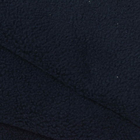 Polyester Cotton Fleece Fabric, 420 gsm, 176 cm — Navy