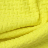 Bright Yellow Textured Jacquard, Polyester — photo 2