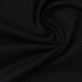 Viscose Nylon Stretch Ponte Knit Fabric, 310 gsm, 155 cm — Black — photo 2