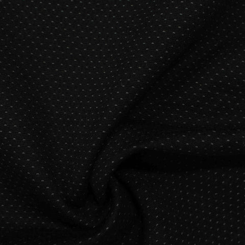 Light Grey Dots Ponte Knit, Viscose-Poly